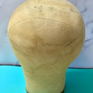 Antique Millinary Canvas Hat Form, Store Display for Hats or Wigs image 7