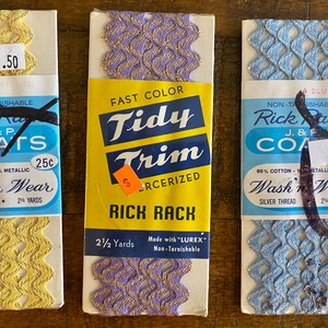 Beautiful, Gold, Silver and Colored Metallic Rick Rack. A Few Are ...
