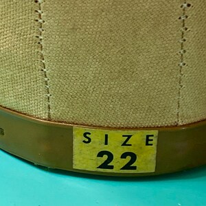 Antique Millinary Canvas Hat Form, Store Display for Hats or Wigs image 8