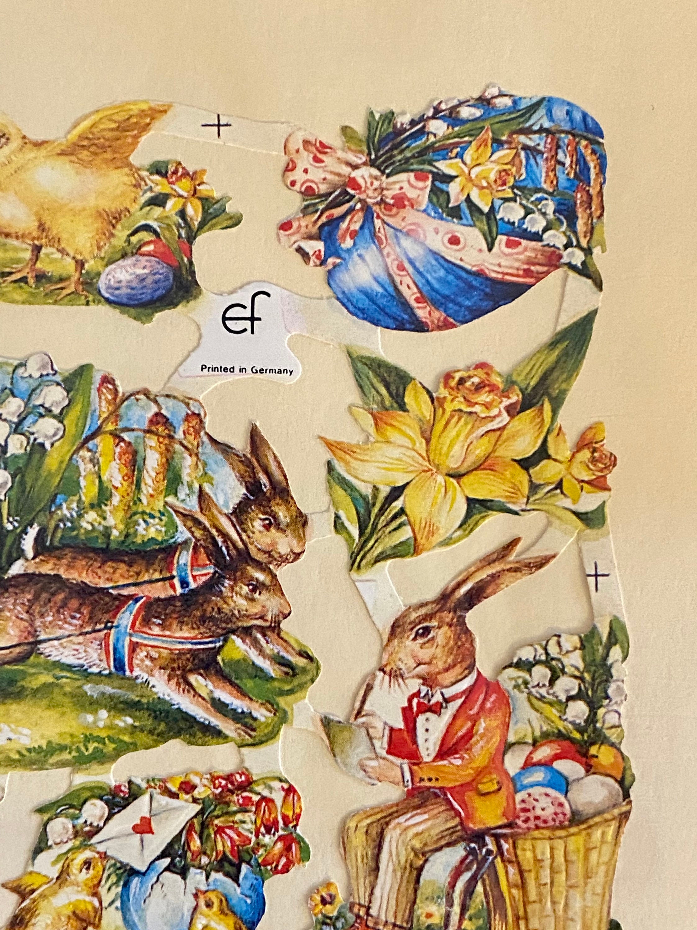 Vintage Scrap Easter Rabbit Bunny Victorian - Etsy
