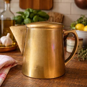 Artist signed copper sauce pot beautifully made!