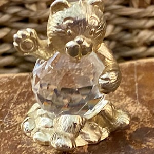 Rare Sparkling Swarovski Crystal Teddy Bear