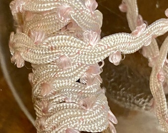 Vintage White and Pink Rick rack 2 yards