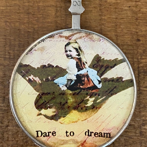 Dare to Dream optical lens pendant