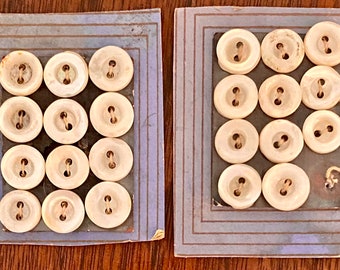 2 inch button cards set of two. Sweet mother of pearl buttons.