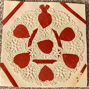 Vintage Handmade Valentine very sweet 1940s