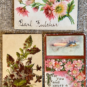 3 Antique Victorian Postcard early 1900’s Happy New Year