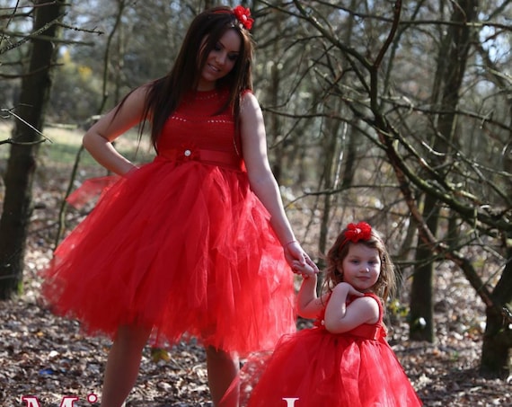 Mother Daughter Matching Dresses Adult tutu dress, Bridesmaid dress, Women tutu dress, Wedding dress, Hen party dress, Adult Princess dress