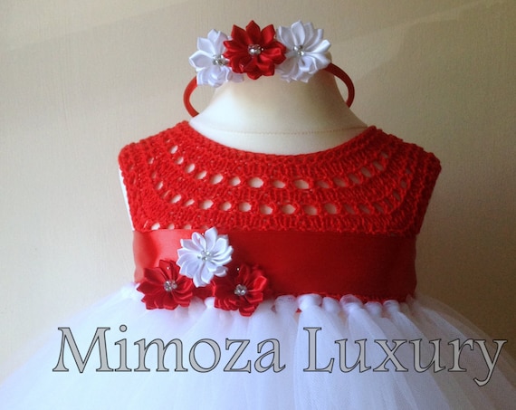 Flower girl dress, Christmas tutu dress, crochet tutu dress, bridesmaid dress, princess dress, silk crochet top tulle dress, hand knit silk