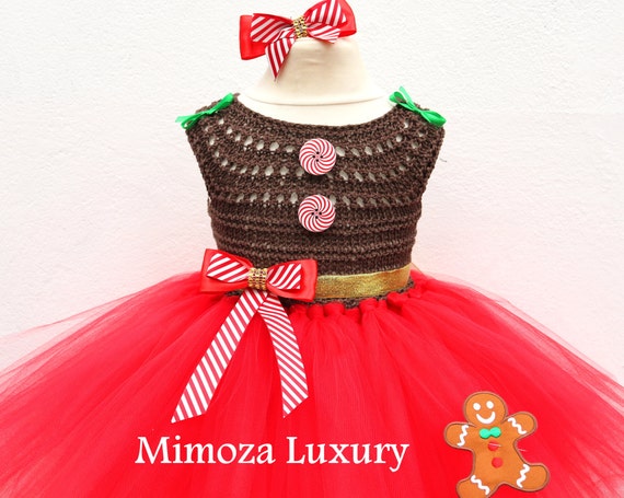 Christmas dress outfit, Gingerbread dress, Gingerbread Christmas princess tutu costume, gingerbread birthday tutu dress, gingerbread outfit