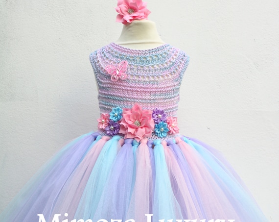 Unicorn Birthday Tutu Dress, baby 1st birthday dress