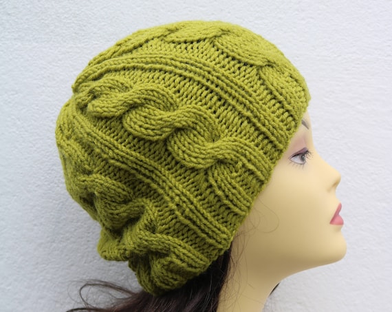Pistachio Green women's Beanie hat, Hand Knitted Hat in green beanie hat, knitted men's, women's beanie hat, winter beanie, green ski hat