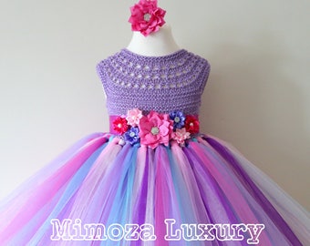Candyland Birthday Tutu Dress, candy land tutu dress, rainbow tulle tutu dress, 1st birthday dress, 2nd birthday dress, tulle tutu, candy