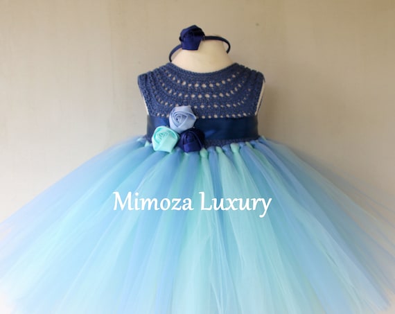 Blue Birthday girl dress