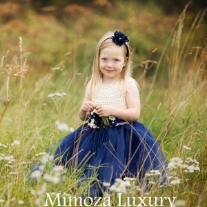 Navy Flower girl dress
