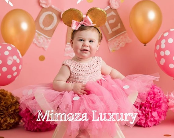 Minnie mouse birthday dress, pink minnie mouse outfit, 1st birthday tutu dress, minnie mouse themed party, minnie mouse ears, minnie dress