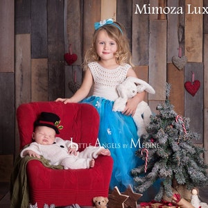 Elsa Dress Princess Flower girl dress, Christmas tutu dress, sky blue bridesmaid dress, Elsa Frozen princess dress, crochet top tulle dress