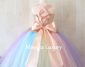 unicorn gown for 7th birthday