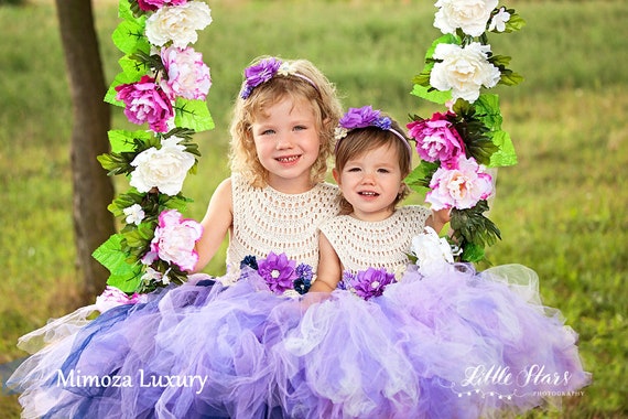 Beach Lavender Flower girl dresses