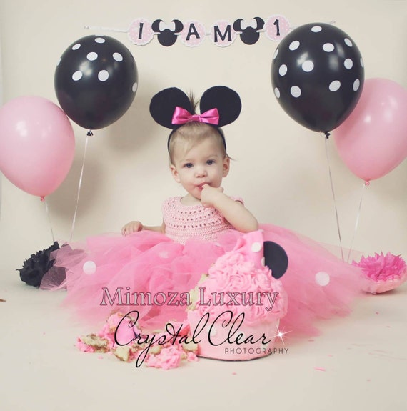 Minnie mouse birthday dress, pink minnie mouse outfit, 1st birthday tutu dress, minnie mouse themed party, minnie mouse ears, minnie dress