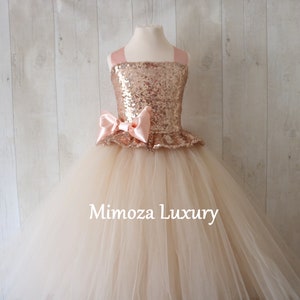 champagne and rose gold dress