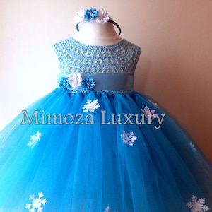 Elsa Princess dress, Frozen tutu dress, Elsa Blue dress, frozen birthday party dress