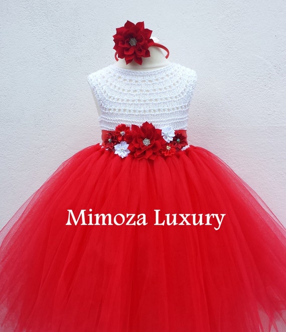 Christmas dress outfit, Santa dress, red Christmas  princess tutu costume dress white red birthday tutu dress