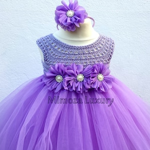 Lavender flower girl dress