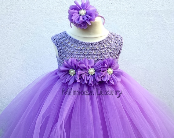 Lavender flower girl dress