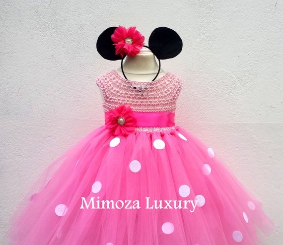 Minnie mouse birthday dress, pink minnie mouse outfit, 1st birthday tutu dress, minnie mouse themed party, minnie mouse ears, minnie dress