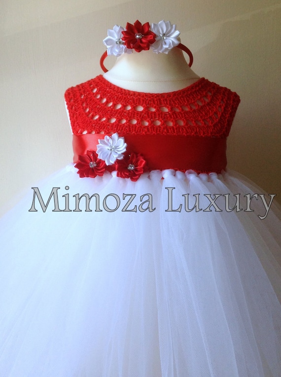 Flower girl dress, Christmas tutu dress, crochet tutu dress, bridesmaid dress, princess dress, silk crochet top tulle dress, hand knit silk