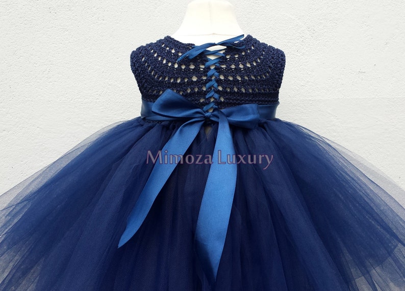 Navy Nautical Flower Girl Dress Etsy