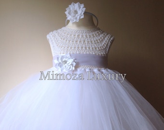 White Flower girl dress