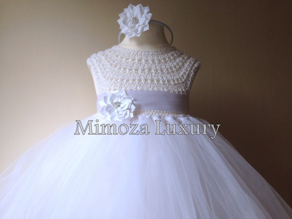 White Flower girl dress