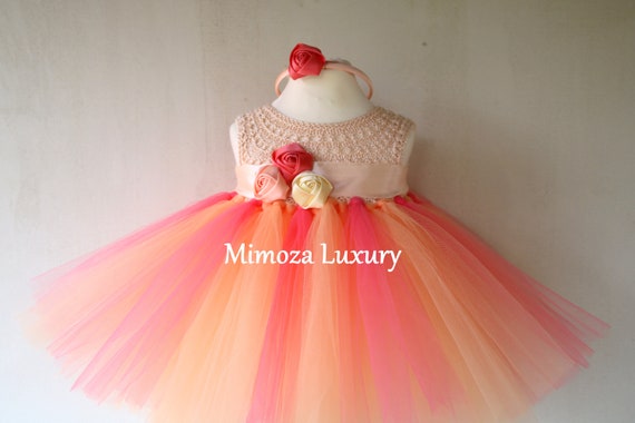 Peach Birthday girl dress