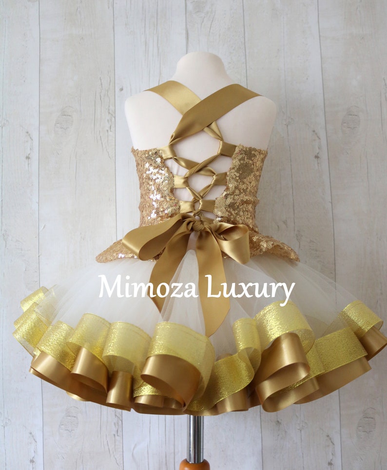 gold baby girl tutu princess dress Luxury Gold Birthday Outfit gold girls birthday dress infant girl 1st birthday gold tutu dress outfit