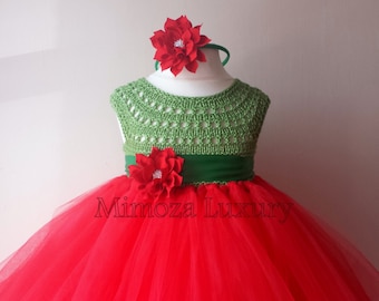 Pixi elf Tutu jurk, Kerstmis Tutu jurk, gehaakte Tutu jurk, Santa elf Tutu jurk, Kerst outfit, Pixi elf outfit
