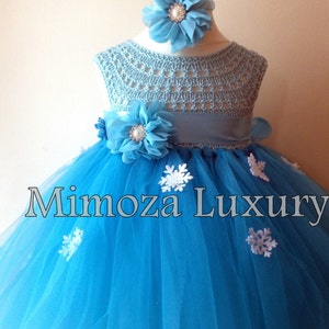 Frozen Tutu, Princess Elsa, Snow Princess, Frozen Costume, Frozen Party, Winter Wonderland Tutu, Blue Turquoise Tutu, Disney Frozen