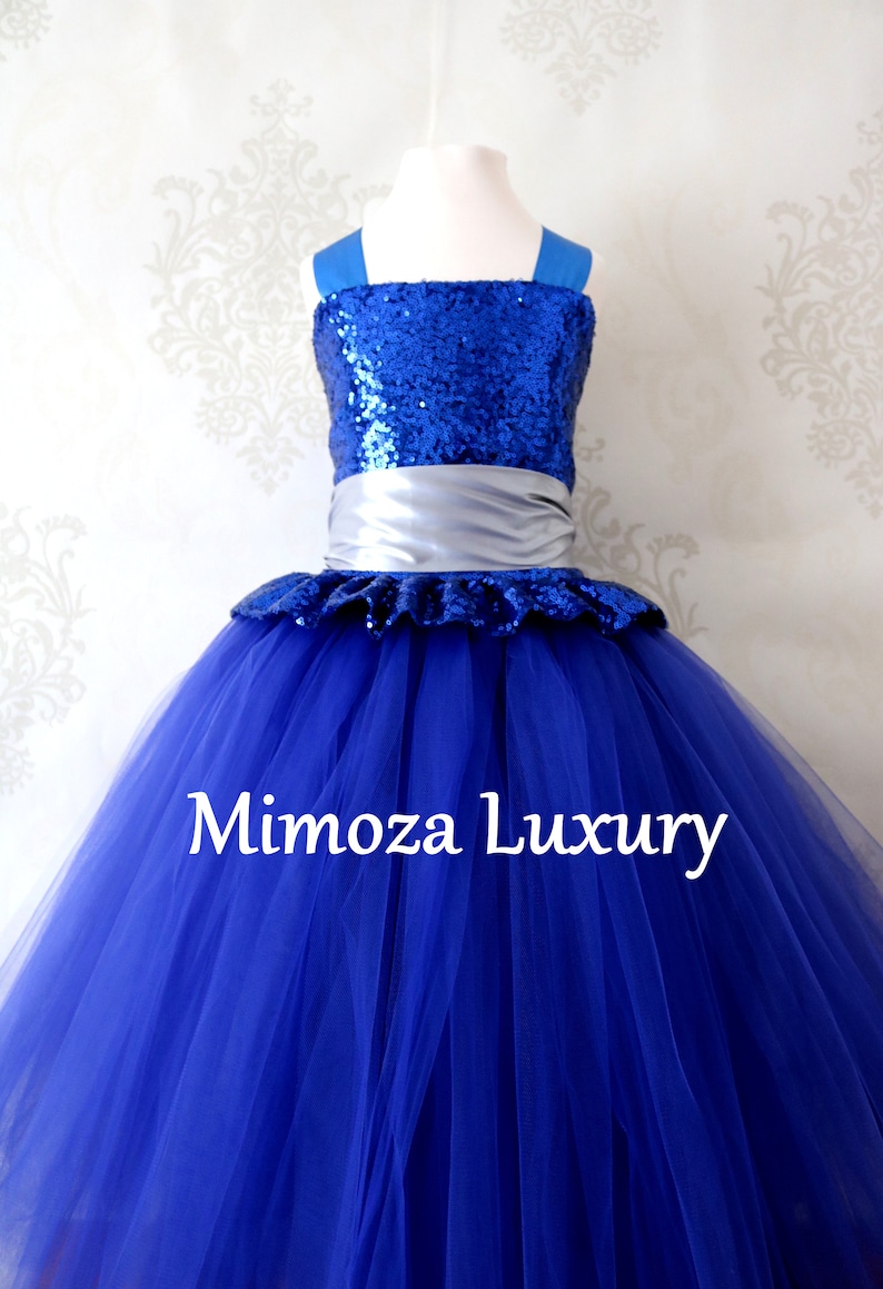 Royal Blue Flower Girl Dress - Nyla