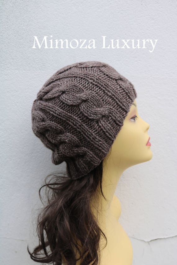 Taupe Brown women's Beanie hat, Hand Knitted Hat in brown beanie hat, knitted men's, women's beanie hat , brown winter beanie hat, ski hat