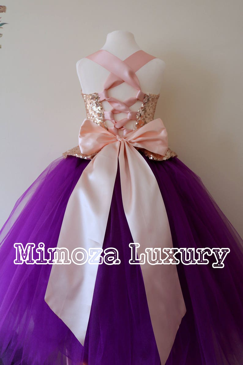 Purple Calf Length Dress