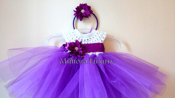 Flower girl dress,baby  tutu dress,bridesmaid dress, princess dress, crochet top tulle dress, hand knit top tutu dress