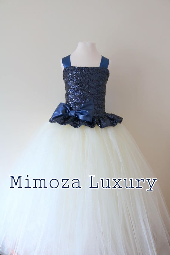 Navy blue and coral dress top