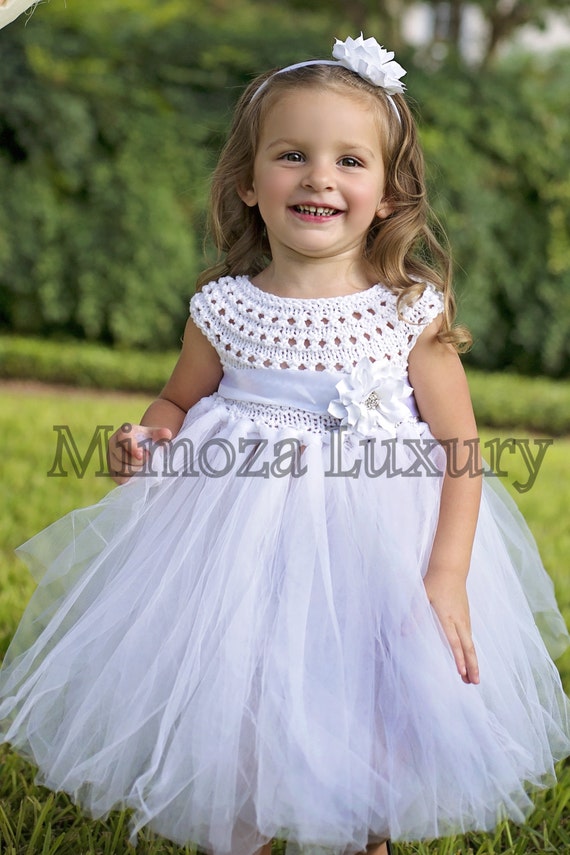 White Flower girl dress