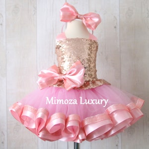 Luxury Rose Gold Minnie Mouse Dress - Etsy Luxury Rose Gold Minnie Mouse Dress - Etsy