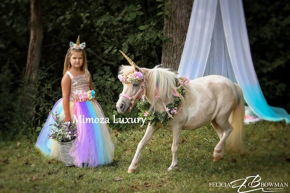 Luxury Unicorn Dress, unicorn tutu dress, rainbow unicorn dress