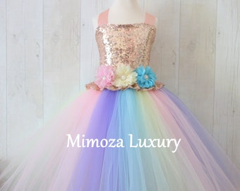 Luxury Unicorn birthday dress rainbow unicorn