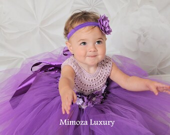 Purple Flower girl dress