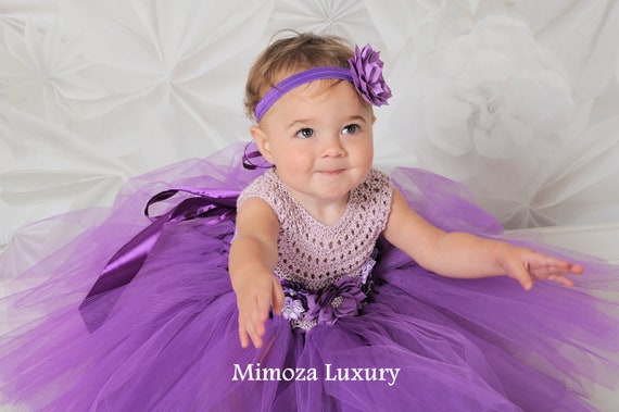 Purple Flower girl dress