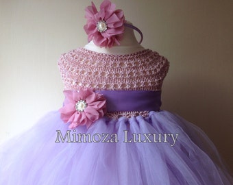 Rapunzel princess tutu dress, crochet tutu dress, bridesmaid dress, princess dress, silk crochet top tulle dress, hand knit silk tutu dress